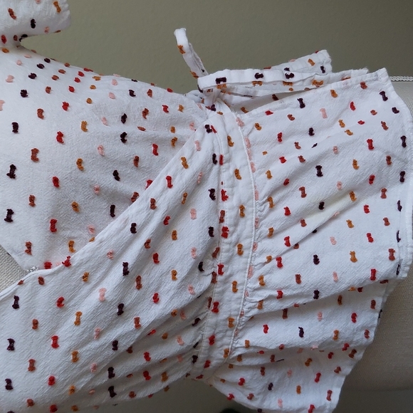 Madewell Ruffle-Hem Wrap Top in Clipdot size XXS - Picture 6 of 11